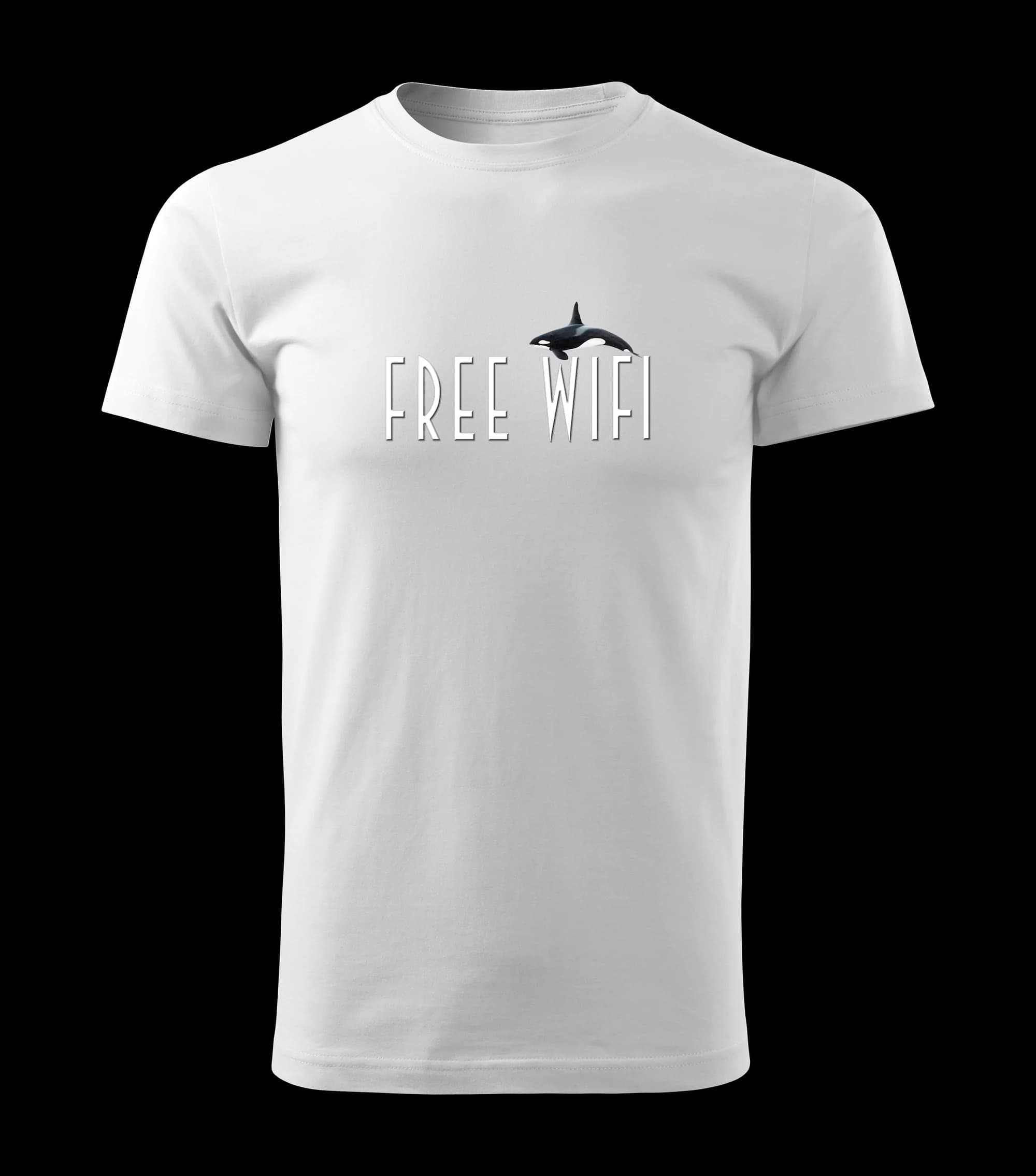 Free Wifi T-shirt in wit