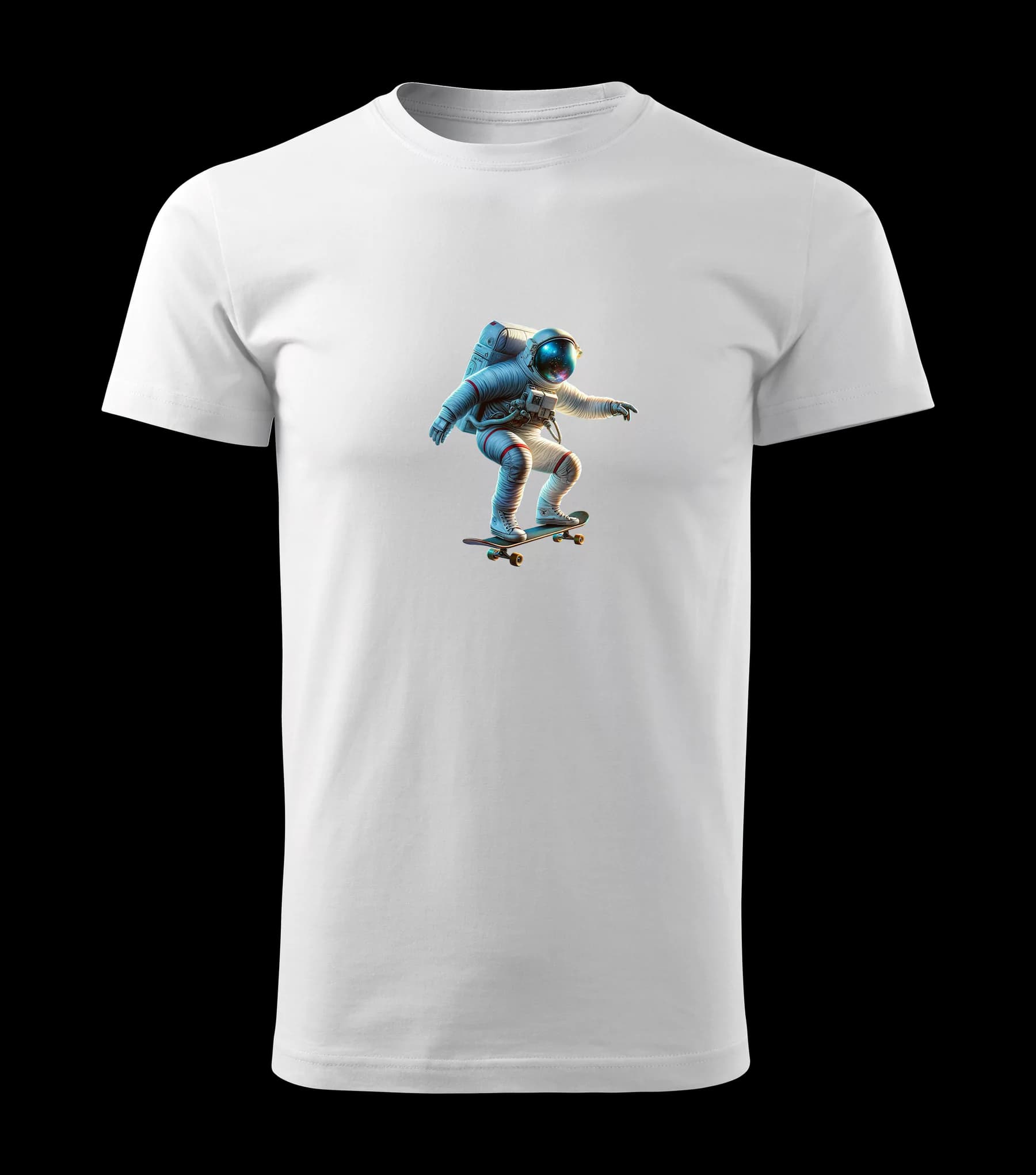Skatonaut T-shirt in wit