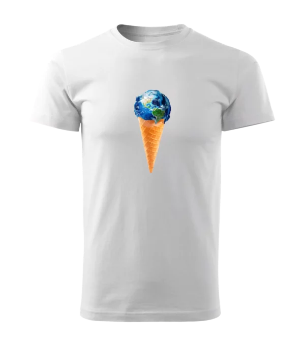 Melting earth T shirt white 1