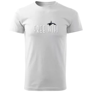 Free wifi white shirt